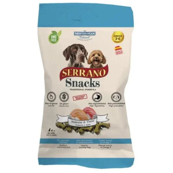 Serrano mini snacks atún y salmón, Snacks para Perros