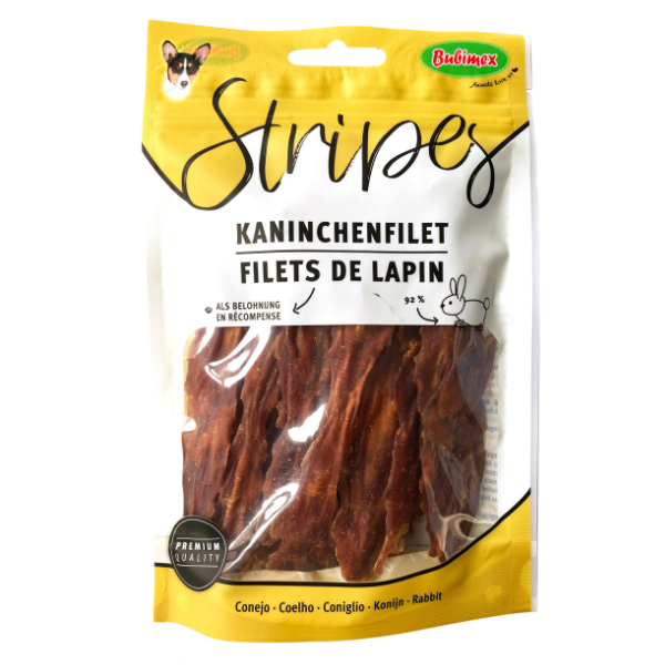 Tiras de conejo. Premios naturales para perros.