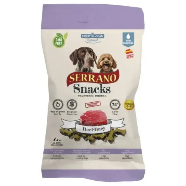 Serrano mini snacks buey, Snacks para Perros