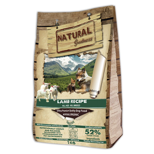 Natural Greatness Cordero. Pienso natural para perros.