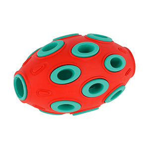 Pelota Rugby Toyfastic Turquesa para Perros. Juguetes interactivos para perros.