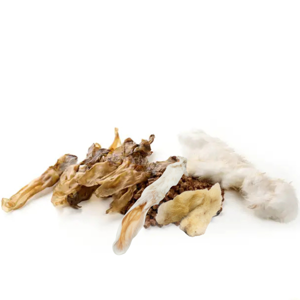 Mix snacks conejo deshidratados. Snacks para perros. Premios para perros.