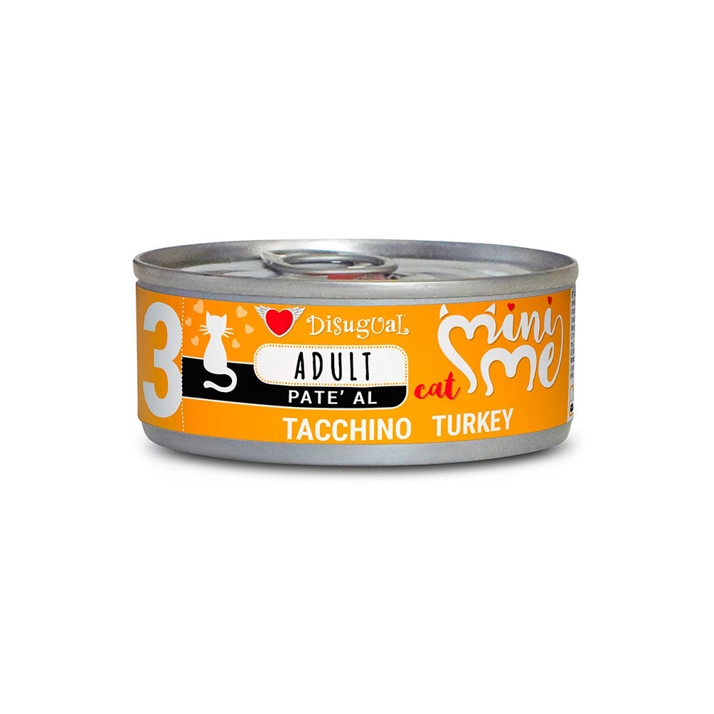 Disugual Mini Me - Lata de Pavo Gatos, Comida para Gatos