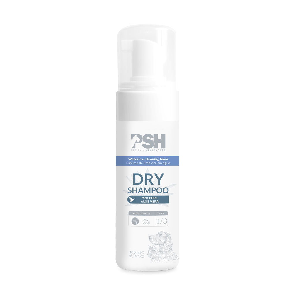 PSH Dry Shampoo Foam – Champú en seco para Perros y Gatos.
