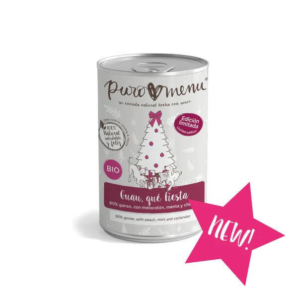Lata Navideña Puro Menu, Latas para Perros, Comida para Perros