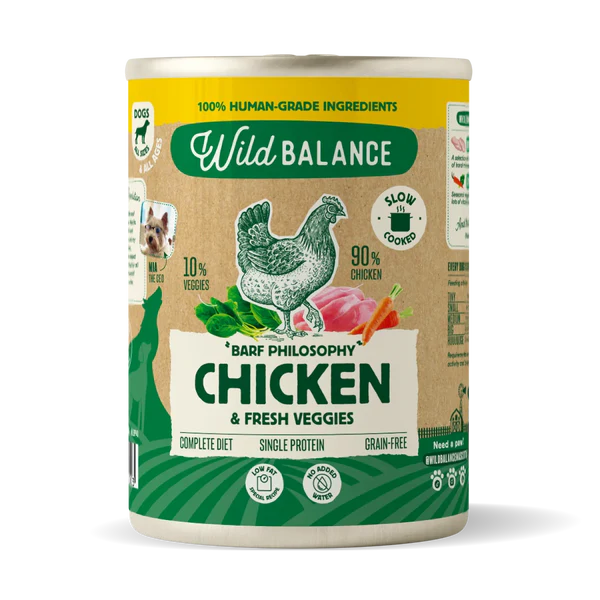 Wild Balance Pollo Comida Humeda Cocinada Perro Filosofia BARF