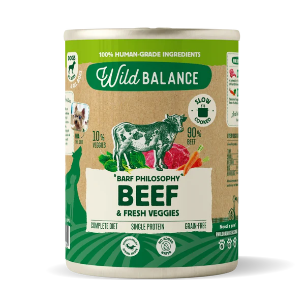 Wild Balance Ternera Comida Humeda Cocinada Perro Filosofia BARF