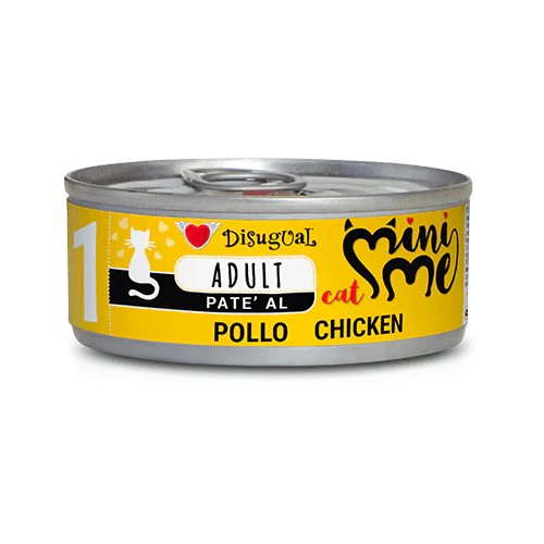 Disugual Mini Me- Lata de Pollo Gatos, Comida para Gatos
