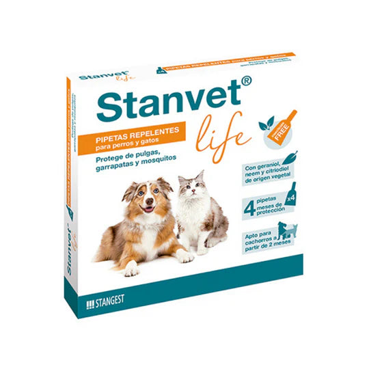 Stanvet Life - Pipetas antiparasitaria perro y gato.