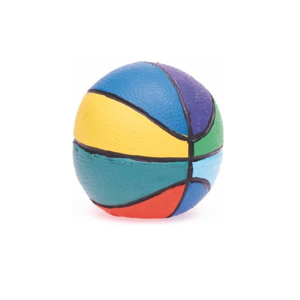 Pelota Basket Arcoíris, el juguete perfecto para perros activos. ¡Ideal para diversión y ejercicio! Encuentra también juguetes divertidos para perros.