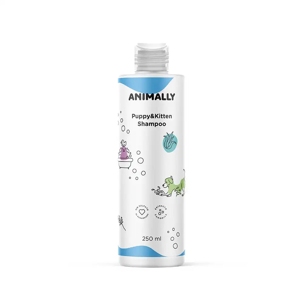 Champu Puppy & Kitten Shampoo 250 ml Animally, Champú para Perros y Gatos