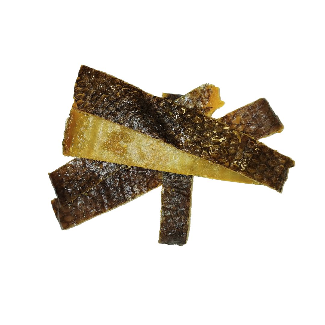 Piel merluza negra. Snack pescado. Snack natural para Perros y Gatos