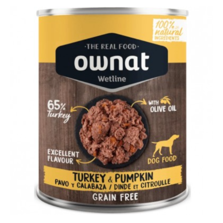 Ownat Pavo con Calabaza, Lata para Perros, Comida para Perros