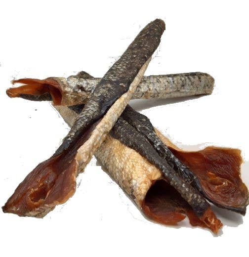 Piel de salmón con carne, Snack natural para Perros