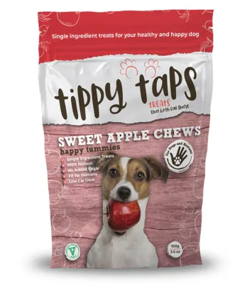 Tippy taps Manzana Roja, Snacks Naturales para Perros, Premios para Perros Kin
