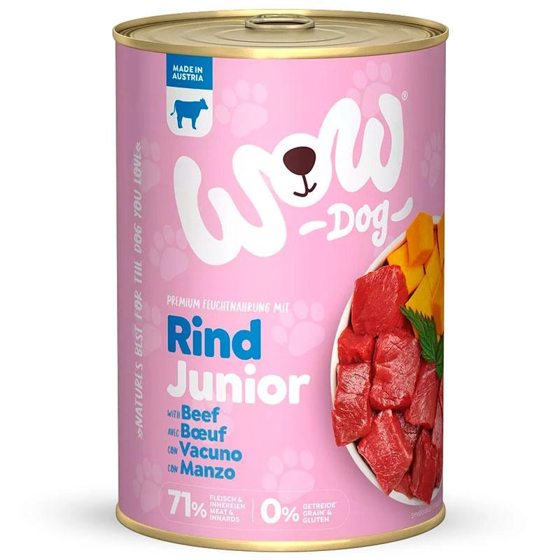 Lata WOW Cachorros – Venado con calabaza. Comida para perros