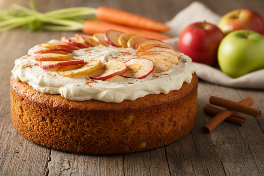 Bizcocho de zanahoria y manzana