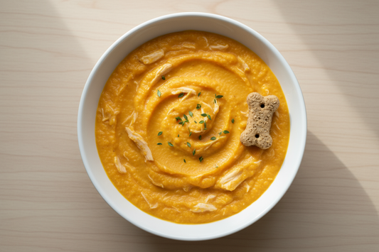 Puré de Calabaza y pollo.