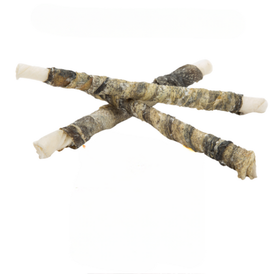 Twister de piel Bacalao y  bufalo, Snacks Naturales para Perros, Premios para Perros