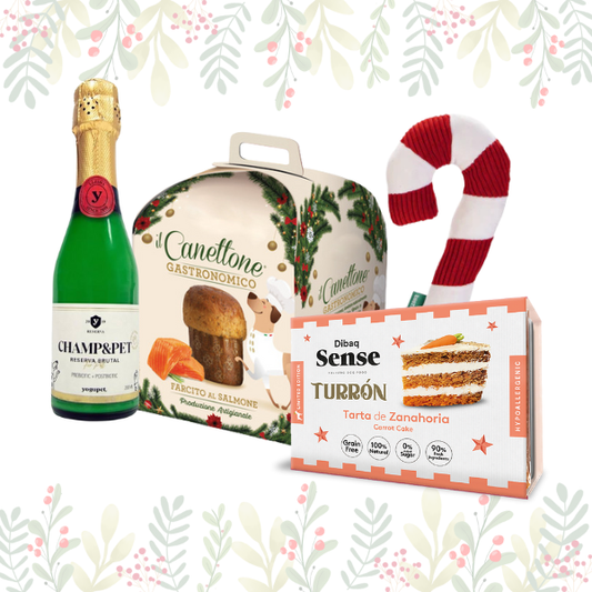 Pack clásico navideño. Premios para perros navideños.