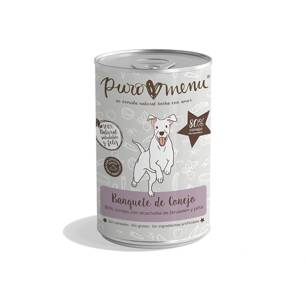 Puro Menu - Menu Banquete de Conejo Comida natural para perros