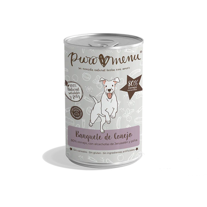 Puro Menu - Menu Banquete de Conejo Comida natural para perros