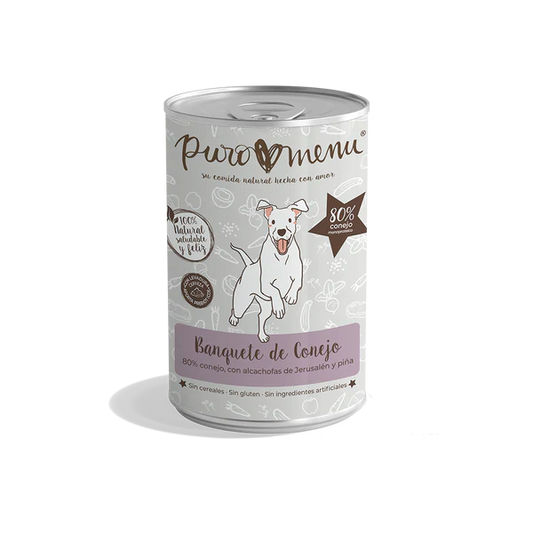 Puro Menu - Menu Banquete de Conejo Comida natural para perros