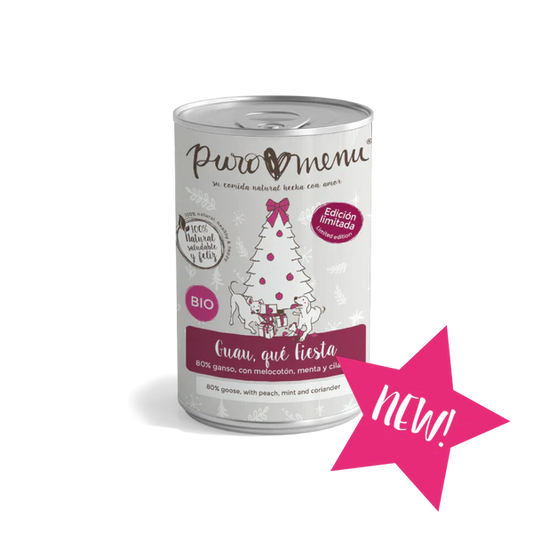 Lata Navideña Puro Menu, Latas para Perros, Comida para Perros