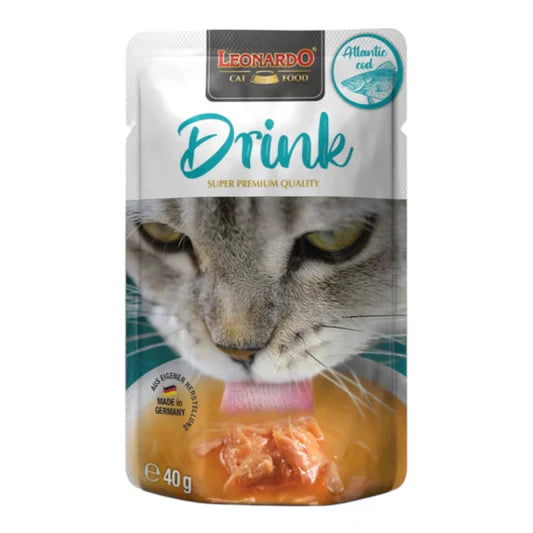 Leonardo Drink con Bacalao. Caldos para gatos.