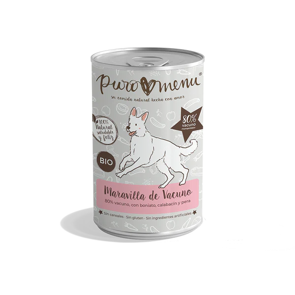 Puro Menu - Menu Maravilla de Vacuno Comida natural para perros