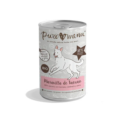 Puro Menu - Menu Maravilla de Vacuno Comida natural para perros