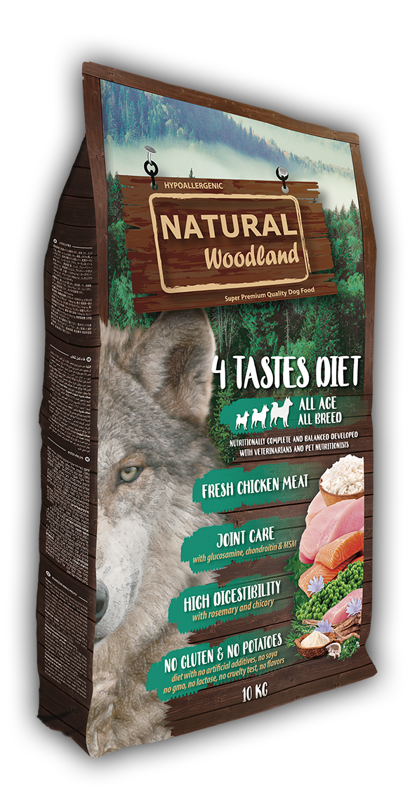 Natural Woodland 4 tastes Pavo. Pienso natural para perros.
