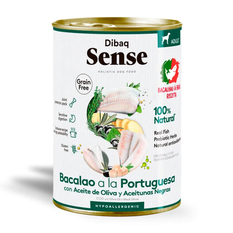 Dibaq Sense Bacalao a la Portuguesa, Comida para Perros