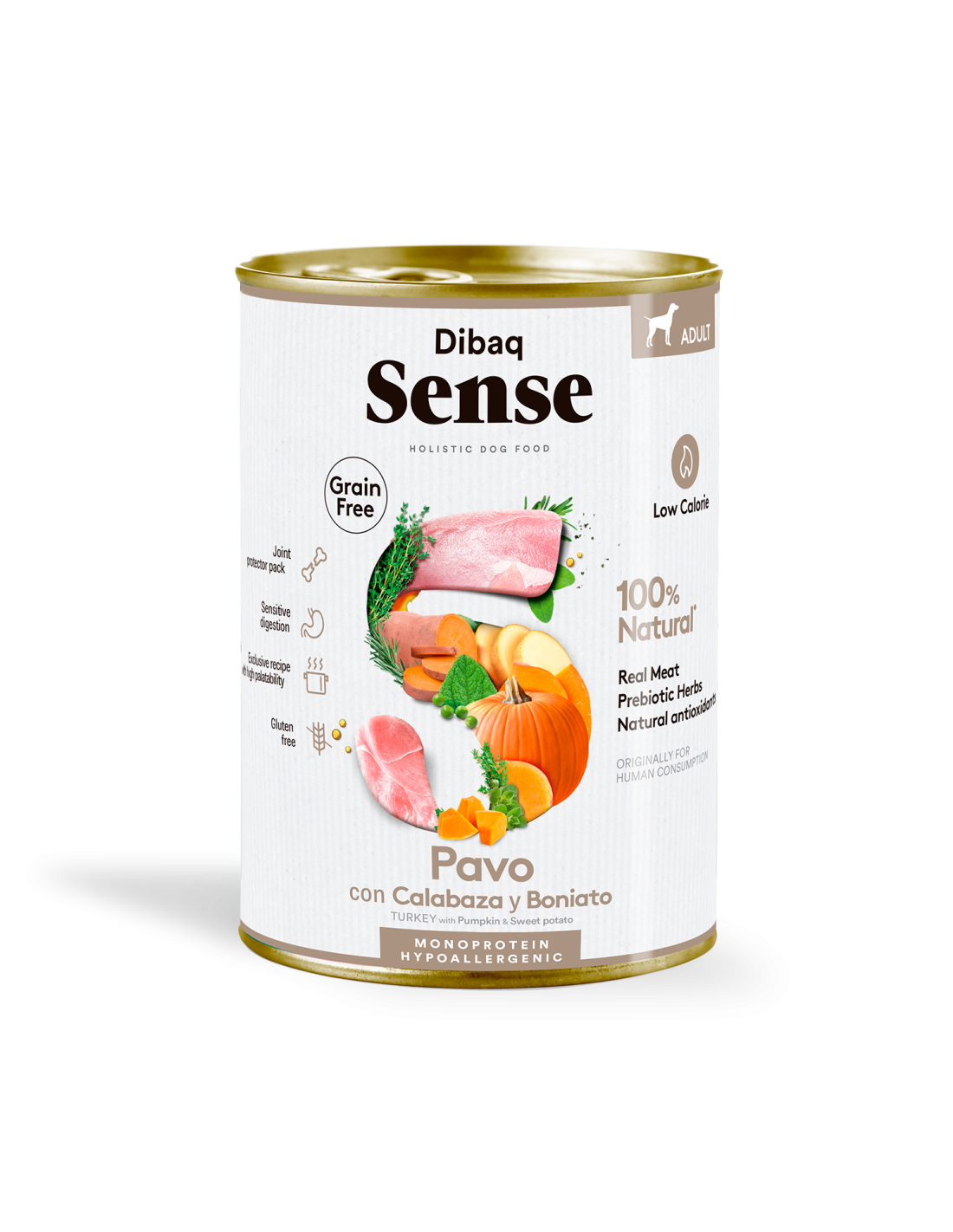 Dibaq Sense Pavo y Calabaza , Comida para Perros