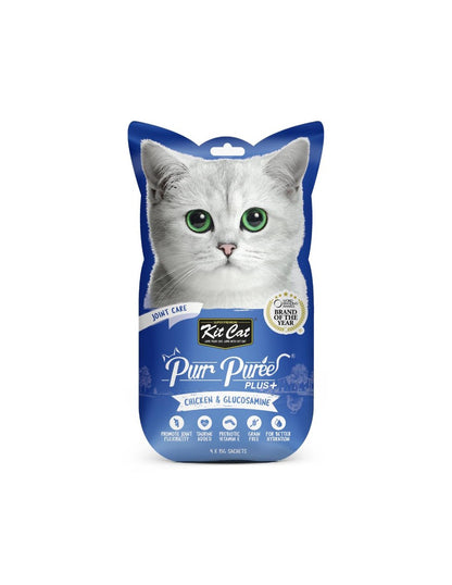 Kit Cat PurrPureePLUS - Pollo Joint Care Snacks Gato