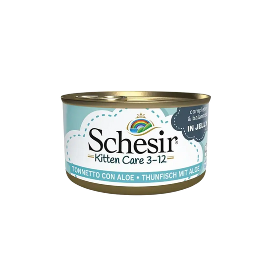 Schesir Kitten- Lata de atún con aloe, Comida para Gatos