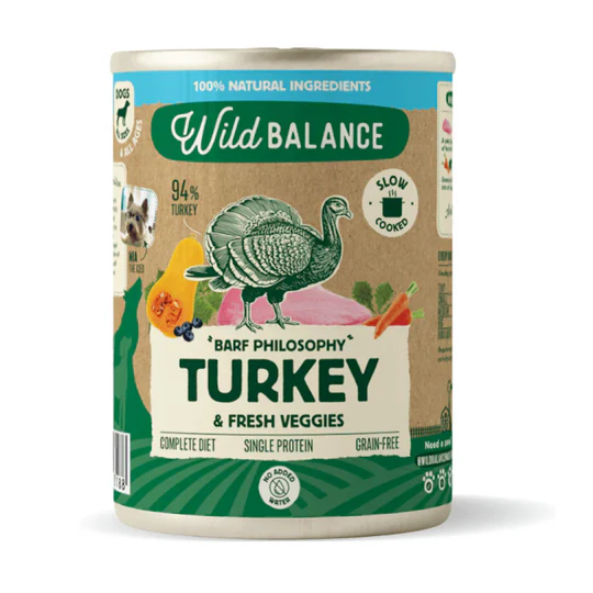 Wild Balance Pavo Comida Humeda Cocinada Perro Filosofia BARF